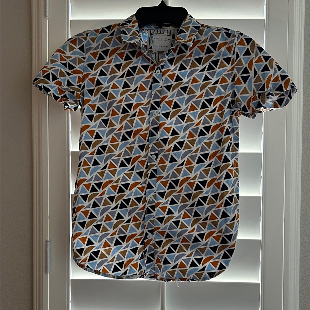 Denim & Flower Multicolor Geometric Button Down Shirt
